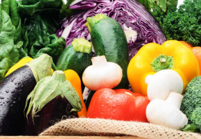 Variety of fresh colorful vegetables
